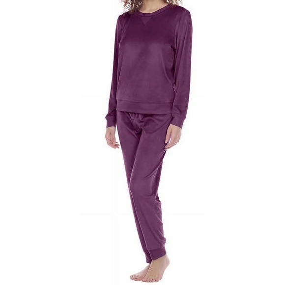 Honeydew Ladies Velour 2 Piece Soft Fleece Jogger Style Lounge Set Purple‎ M - Picture 1 of 14